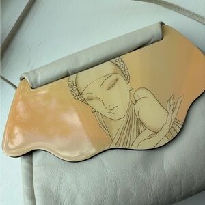 RARE Vintage MOON BAG by Patricia Smith with Art Deco Flap